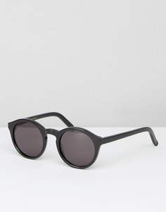 Солнцезащитные очки в круглой черной оправе Monokel Barstow - Черный