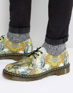 Туфли с принтом и 3 парами люверсов Dr Martens 1461 George &amp; Dragon - Мульти