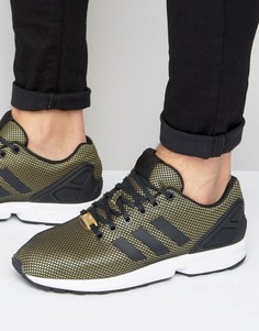 Золотистые кроссовки adidas Originals ZX Flux - Золотой