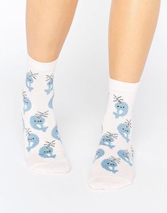 Блестящие носки ASOS - Розовый