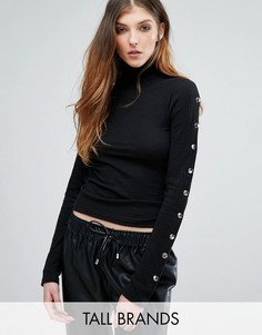 Топ в рубчик Missguided Tall - Черный