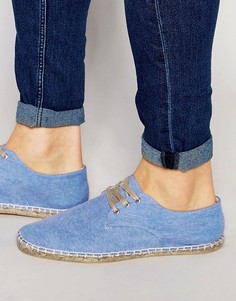 Голубые туфли дерби из шамбре ASOS - Синий