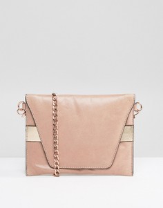 Кожаная сумка через плечо с ремешком цвета розового золота Urbancode - Розовый