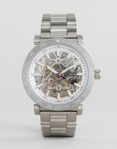 Серебристые часы-браслет с видимым механизмом Michael Kors MK9034 - Серебряный