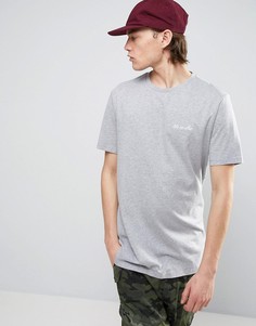 Длинная футболка с вышивкой Like No Other на груди ASOS - Серый