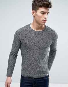 Трикотажный хлопковый джемпер с круглым вырезом Jack &amp; Jones Originals - Серый