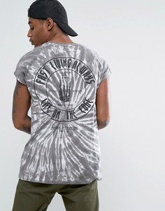 Oversize-футболка с принтом тай-дай ASOS - Черный