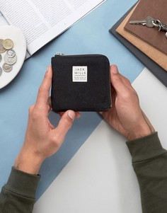 Черный парусиновый бумажник на молнии Jack Wills Kepson - Черный