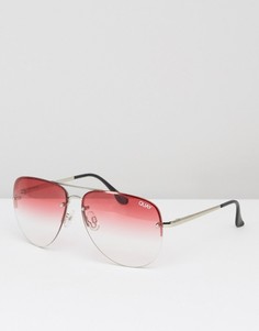 Солнцезащитные очки-авиаторы с эффектом деграде Quay Australia Muse - Розовый
