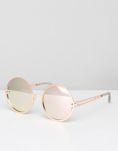 Круглые солнцезащитные очки Quay Australia Ukiyo - Золотой