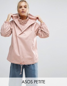 Куртка с капюшоном и кольцами на бегунках ASOS PETITE - Розовый