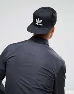 Черная бейсболка с логотипом-трилистником adidas Originals BK7308 - Черный
