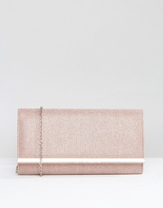 Бледно-розовый прямоугольный клатч-конверт с металлической вставкой Carvela Dylan - Розовый