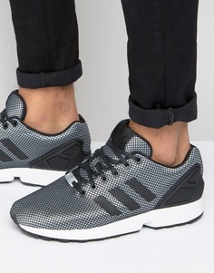 Серебристые кроссовки adidas Originals ZX Flux - Серебряный