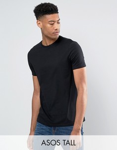 Черная футболка с круглым вырезом ASOS TALL - Черный