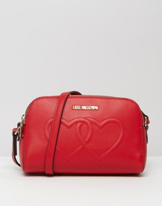 Сумка на плечо с двумя сердцами Love Moschino - Красный