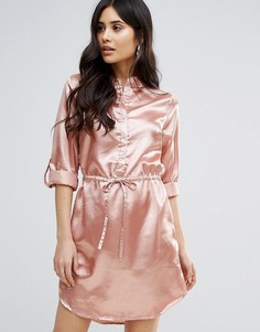 Платье-рубашка из сатина AX Paris - Золотой
