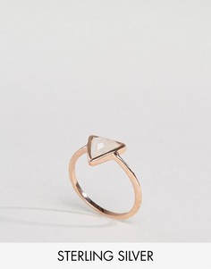 Кольцо с треугольным лунным камнем Carrie Elizabeth - Золотой
