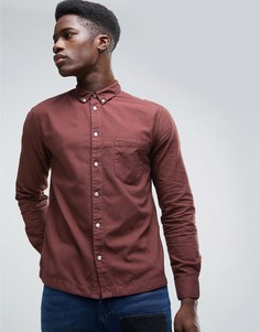Бордовая оксфордская рубашка Waven - Красный