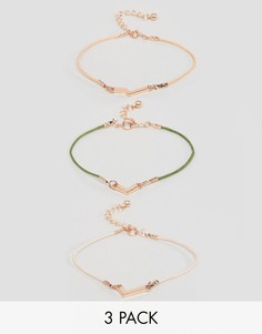 Набор из 3 браслетов-фенечек ASOS - Мульти