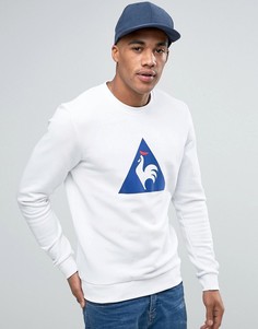 Белый свитшот с круглым вырезом и логотипом с набивкой флок Le Coq Sportif 1710448 - Белый