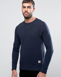 Меланжевый свитшот с круглым вырезом Jack &amp; Jones Vintage - Темно-синий
