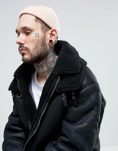 Персиковая шапка-бини ASOS - Оранжевый