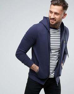 Темно-синее худи на молнии с логотипом в виде орла Lyle &amp; Scott - Темно-синий