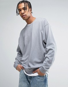 Свободный серый свитшот ASOS - Серый