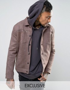 Светло-коричневая куртка из искусственной замши в стиле вестерн Mennace - Коричневый
