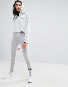 Серые леггинсы с логотипом Puma - Серый
