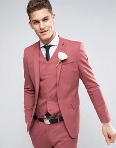 Малиновый пиджак скинни ASOS WEDDING - Розовый