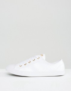 Белые кеды с золотистыми люверсами Converse Chuck Taylor Dainty - Мульти