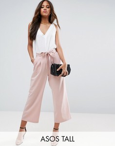 Юбка-брюки с поясом ASOS TALL - Розовый