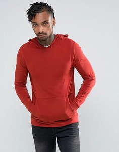 Худи из легкого красного трикотажа обтягивающего кроя ASOS - Красный