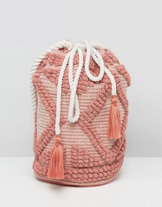 Розовая сумка на плечо с затягивающимся шнурком South Beach - Розовый