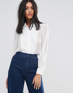 Полупрозрачная блузка со вставкой ASOS - Белый
