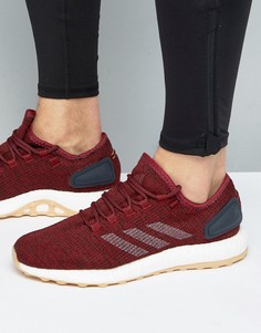 Бордовые кроссовки adidas Pure Boost BA8895 - Красный