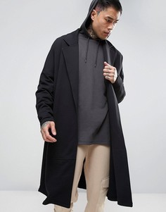 Длинное легкое трикотажное пальто в стиле oversize ASOS - Черный
