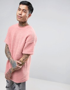 Розовая oversize-футболка ASOS - Розовый