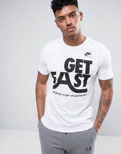Белая футболка с крупным логотипом Nike International 833248-100 - Белый