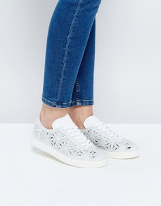 Белые кроссовки с вырезами adidas Originals Gazelle - Белый
