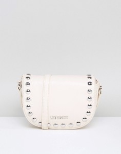 Сумка на плечо с заклепками Love Moschino - Кремовый