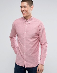 Льняная рубашка премиум узкого кроя Jack &amp; Jones - Красный