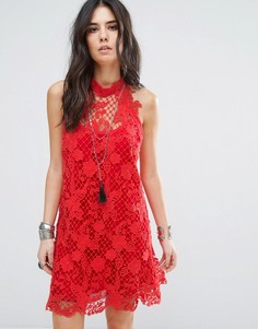 Кружевное платье для вечеринок Free People - Красный