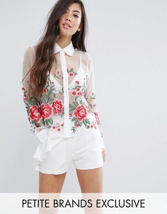 Рубашка с цветочной вышивкой Fashion Union Petite - Мульти
