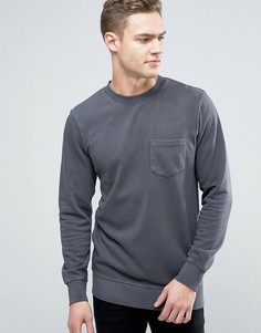 Трикотажный свитшот с круглым вырезом и карманом Jack &amp; Jones Originals - Черный