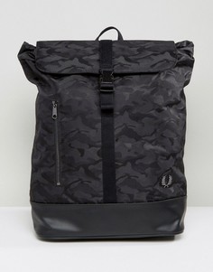 Черный рюкзак с камуфляжным принтом Fred Perry - Черный