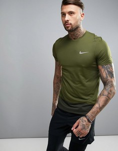 Зеленая футболка Nike Running Breathe 833608-331 - Зеленый