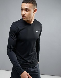 Черный лонгслив Nike Running Breathe 860762-010 - Черный